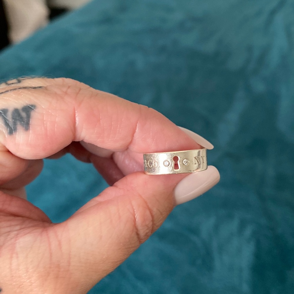 Tiffany & Co Sterling Silver and Diamond Ring